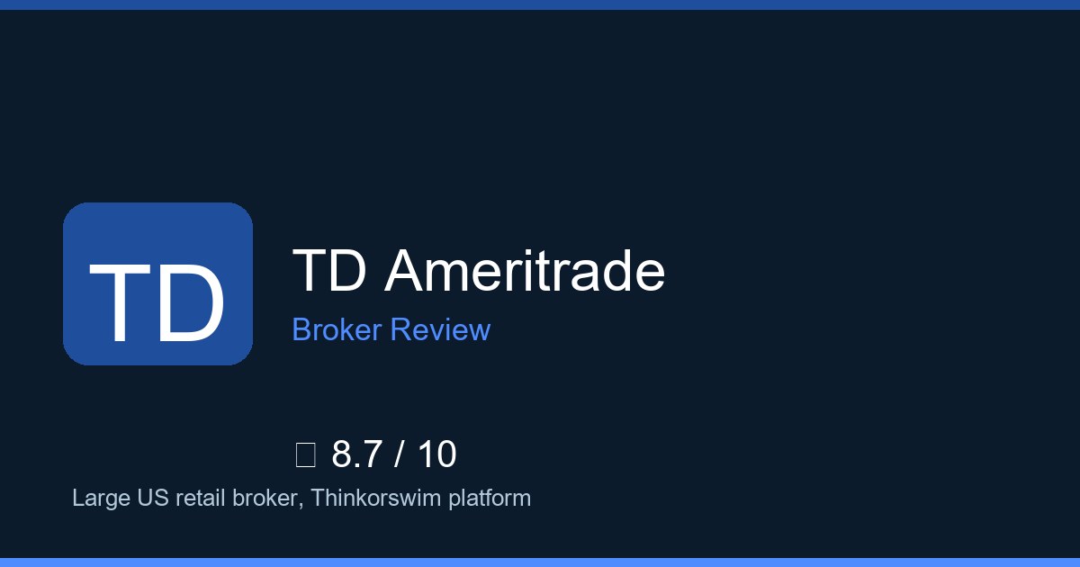 TD Ameritrade — Brokers.wang