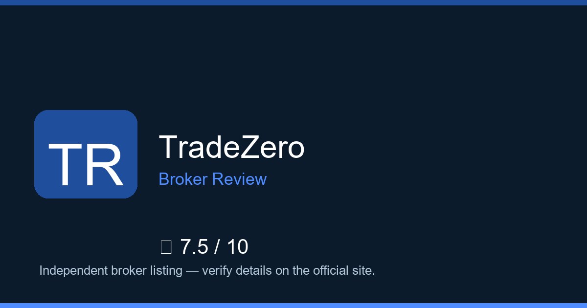 TradeZero — Brokers.wang